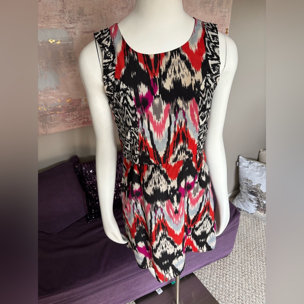 Vero Moda Red, Black, Pink, White Sheath Mini Dress Sleeveless Crew Neck Size 34 - Picture 4 of 13
